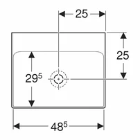Lavoar pe blat Geberit One 50 cm alb KeraTect picture - 2