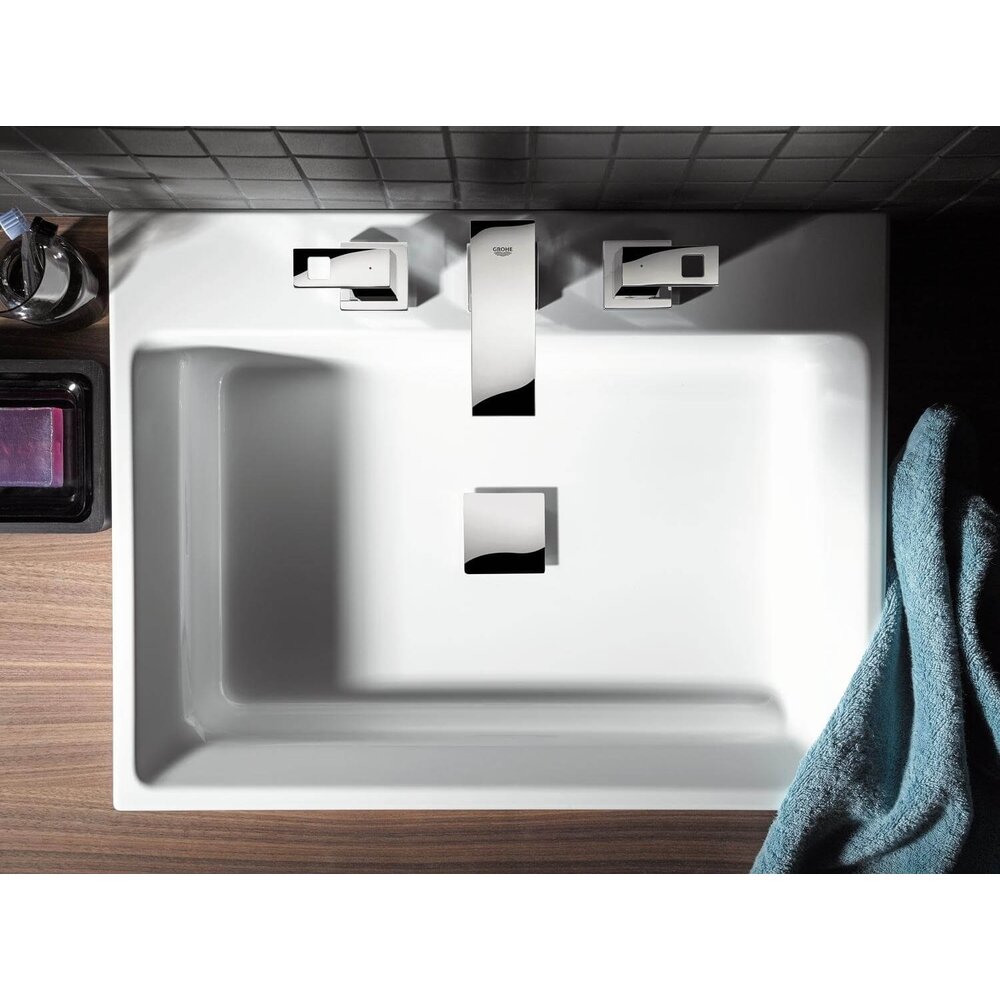 Lavoar pe blat Grohe Cube Ceramic cu PureGuard 50×49 cm imagine noua 2022