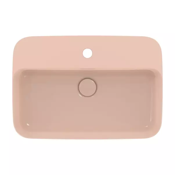 Lavoar pe blat Ideal Standard Atelier Ipalyss Nude 55 cm roz cu orificiu baterie picture - 5