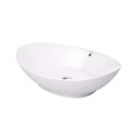 Lavoar pe blat Massi Otyla alb lucios 59 cm