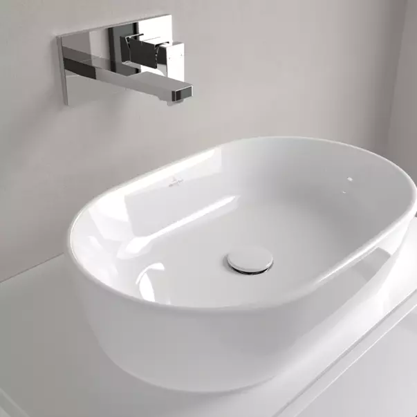 Lavoar pe blat Villeroy&Boch Architectura oval finisaj alb lucios 60 cm picture - 2