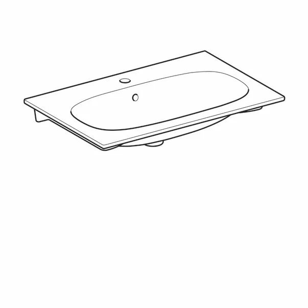 Lavoar pe mobilier Geberit Acanto 75 cm alb picture - 2