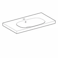 Lavoar pe mobilier Geberit Acanto 90 cm cu orificiu baterie picture - 5