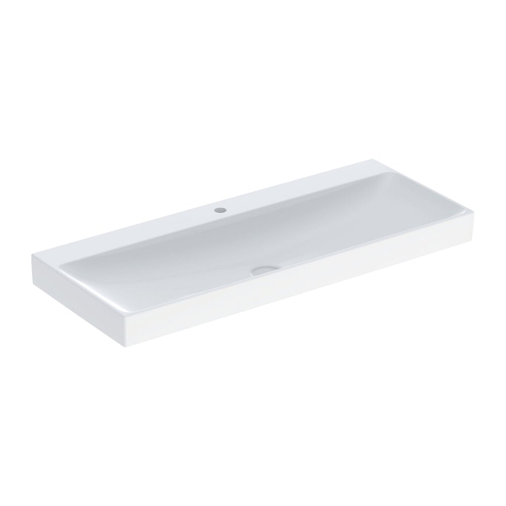 Lavoar pe mobilier Geberit One 120 cm alb lucios cu orificiu baterie 120