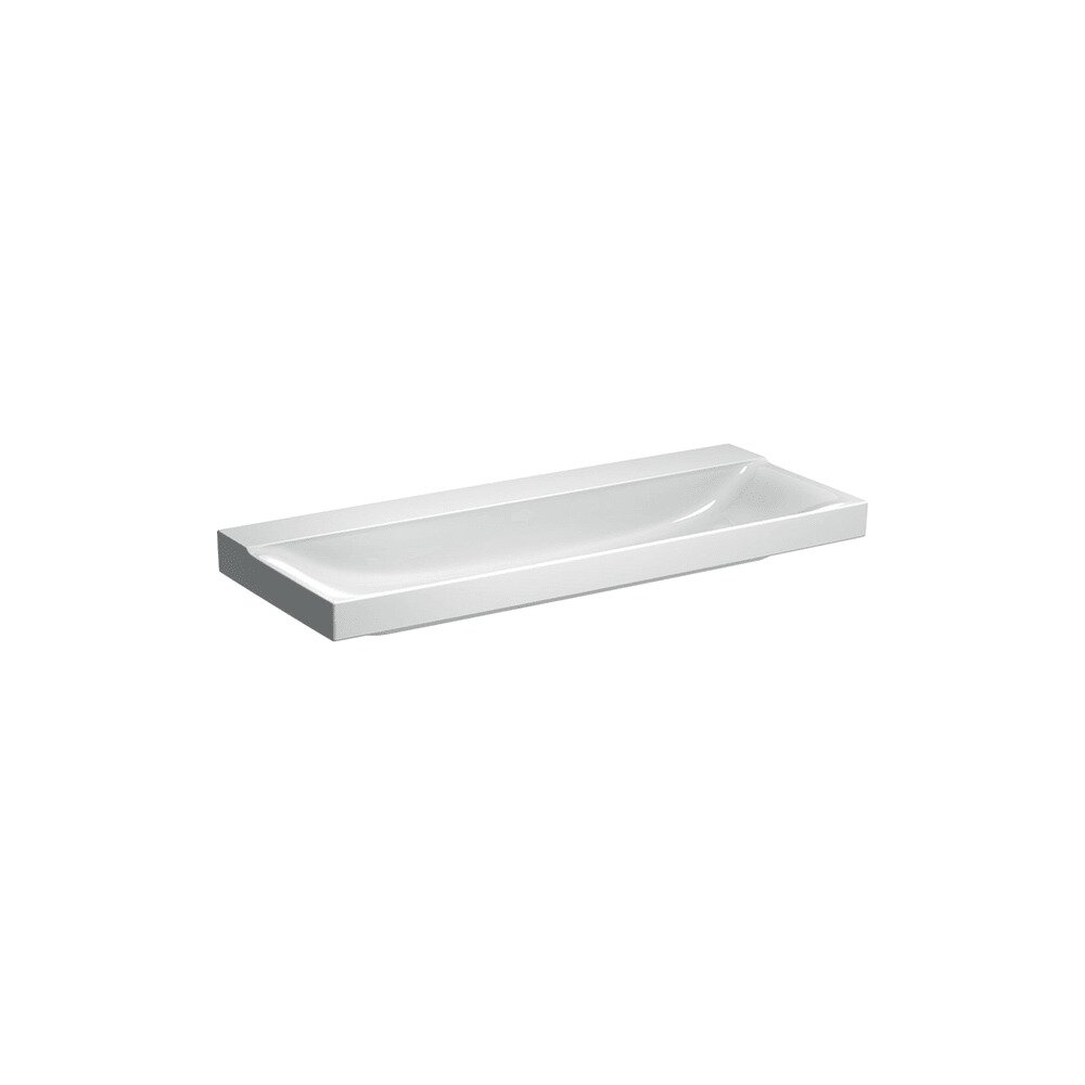 Lavoar pe mobilier Geberit Xeno2 fara orificiu baterie 120 cm alb