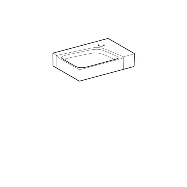 Lavoar pe mobilier Geberit Xeno2 cu orificiu baterie dreapta 40 cm alb picture - 3