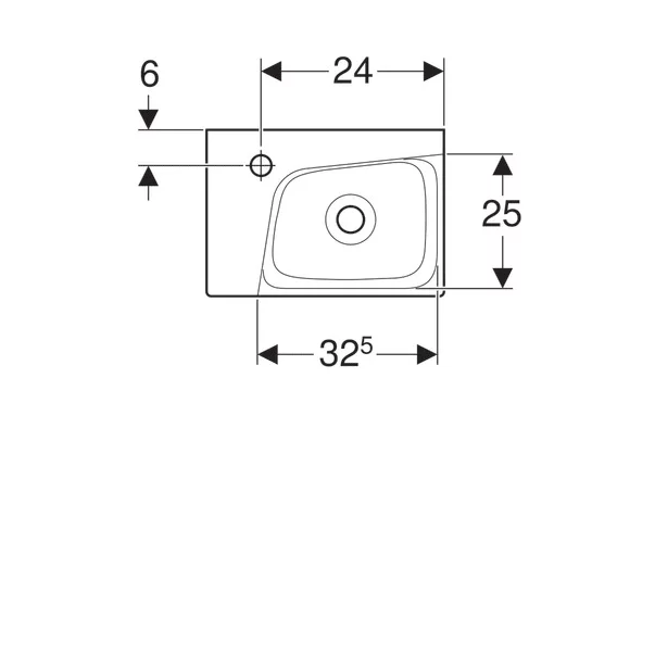 Lavoar pe mobilier Geberit Xeno2 cu orificiu baterie stanga 40 cm alb picture - 4