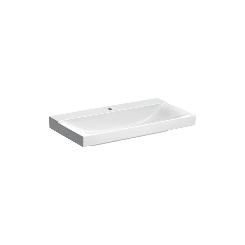 Lavoar pe mobilier Geberit Xeno2 cu orificiu baterie 90 cm alb