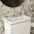 Lavoar pe mobilier Ideal Standard Atelier Calla alb lucios 87 cm cu 3 orificii baterie picture - 2