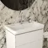Lavoar pe mobilier Ideal Standard Atelier Calla alb lucios 87 cm cu orificiu baterie si preaplin picture - 3