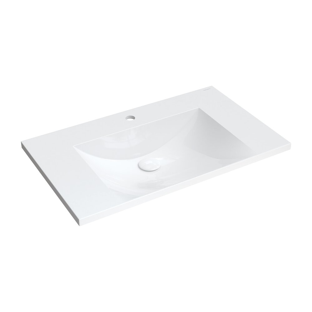 Lavoar pe mobilier Omnires Naxos M+ alb 76 cm