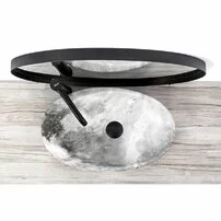 Lavoar stil piatra gri pe blat Rea Roxy Stone Warm Grey 49 cm picture - 2