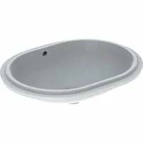 Lavoar sub blat Geberit Variform 61 cm fara orificiu baterie cu orificiu preaplin