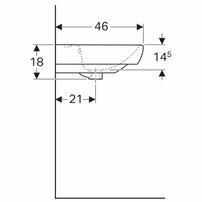 Lavoar suspendat Geberit Selnova Square 60 cm cu orificiu baterie picture - 5
