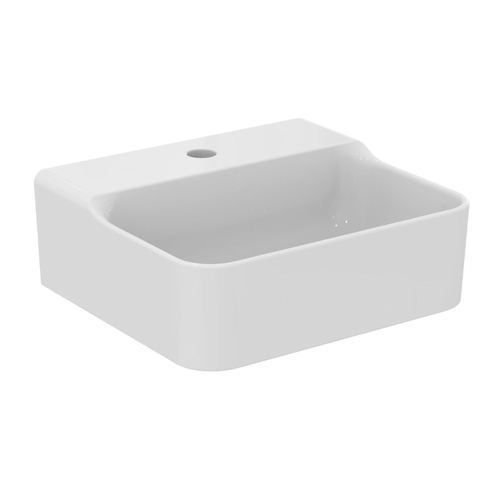 Lavoar suspendat Ideal Standard Atelier Conca 40 cm alb lucios cu orificiu baterie