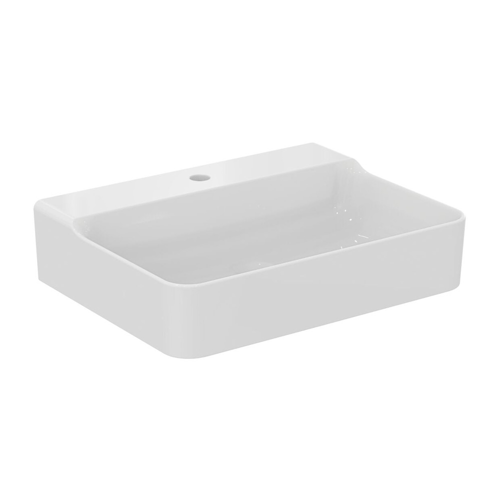 Lavoar suspendat Ideal Standard Atelier Conca 60 cm alb lucios cu orificiu baterie