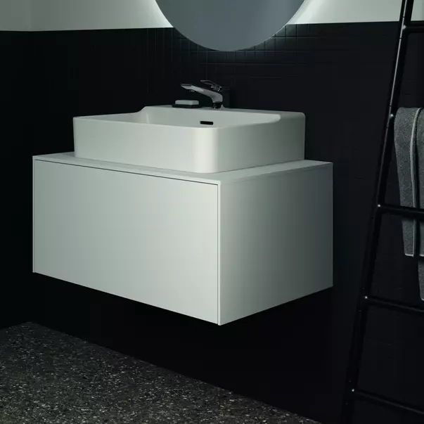 Lavoar suspendat Ideal Standard Atelier Conca 60 cm alb mat cu orificiu baterie si preaplin picture - 5
