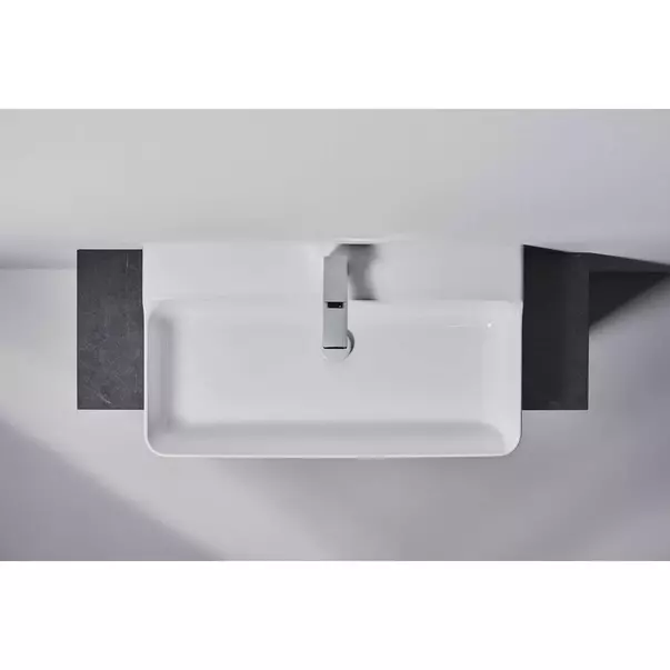 Lavoar suspendat Ideal Standard Atelier Conca 80 cm alb lucios cu orificiu baterie si preaplin picture - 8