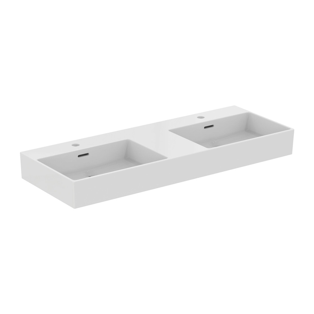Lavoar suspendat Ideal Standard Atelier Extra alb lucios 120 cm cu orificii baterie si preaplin Lavoar suspendat Ideal Standard Atelier Extra alb lucios 120 cm cu orificii baterie si preaplin