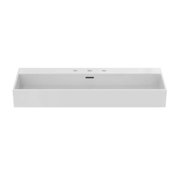 Lavoar suspendat Ideal Standard Atelier Extra alb lucios cu 3 orificii baterie si preaplin 100 cm picture - 8