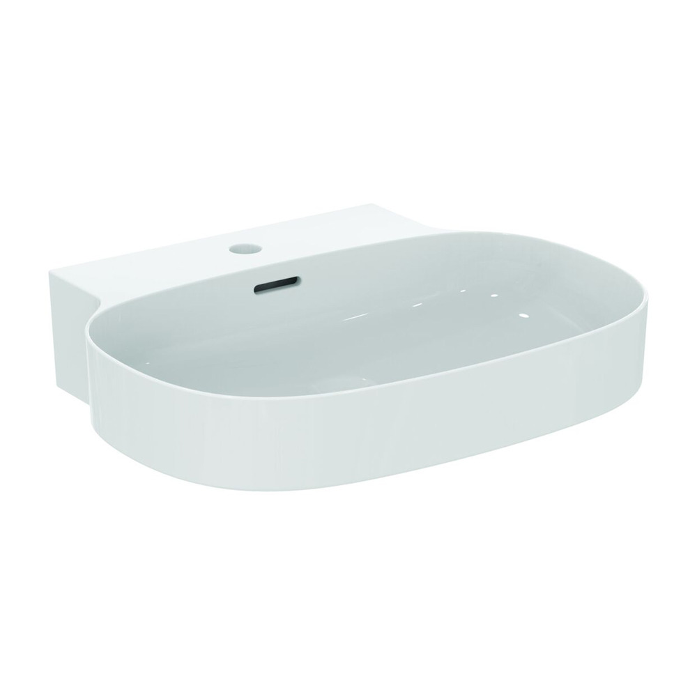 Lavoar suspendat Ideal Standard Atelier Linda-X 60 cm alb lucios cu orificiu baterie si preaplin