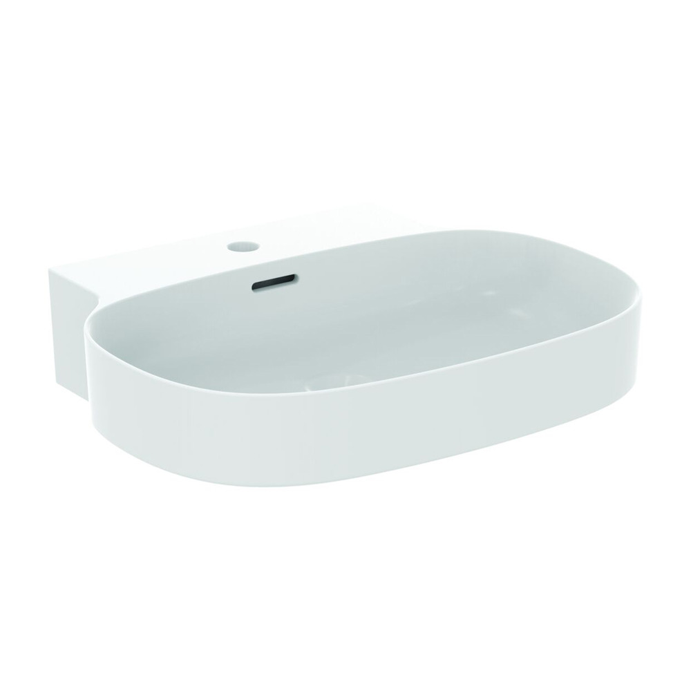 Lavoar suspendat Ideal Standard Atelier Linda-X 60 cm alb mat cu orificiu baterie si preaplin