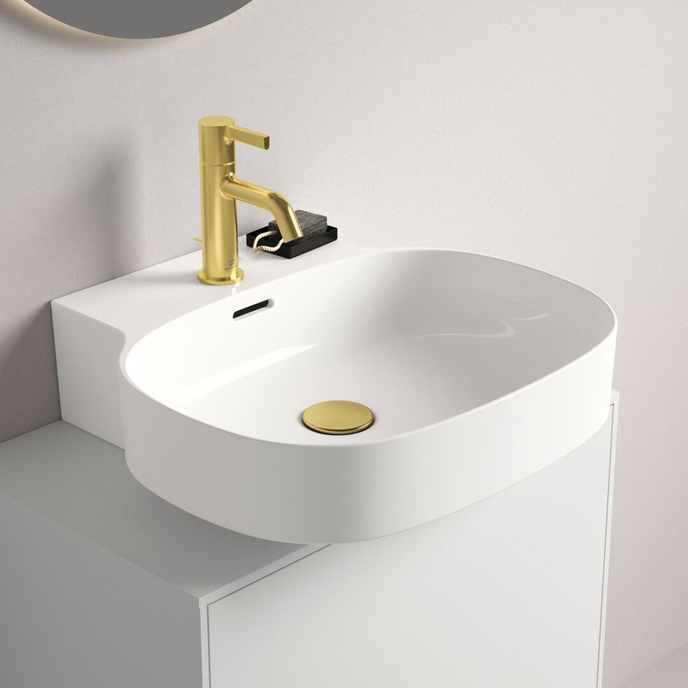 Lavoar suspendat Ideal Standard Atelier Linda-X cu orificiu baterie si preaplin 50 cm alb lucios