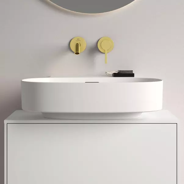 Lavoar suspendat Ideal Standard Atelier Linda-X cu orificiu preaplin 50 cm alb lucios picture - 8