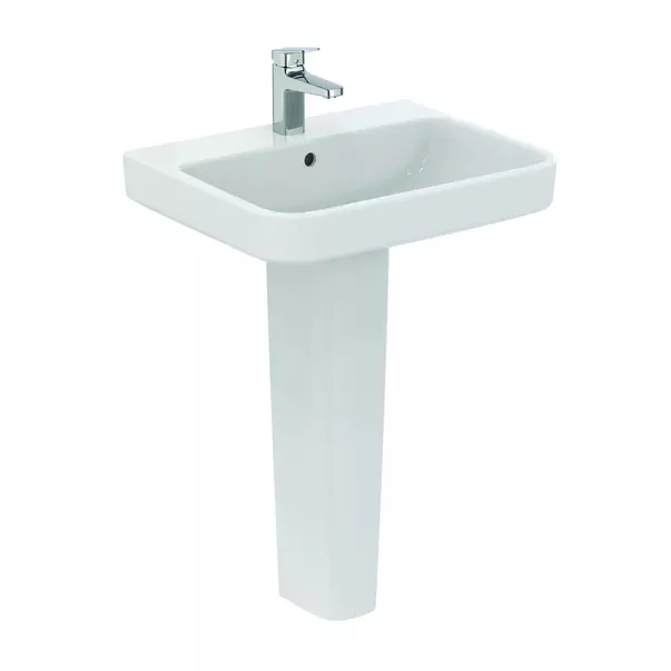 Lavoar suspendat Ideal Standard i.life B alb lucios 50 cm cu orificiu baterie si preaplin picture - 9
