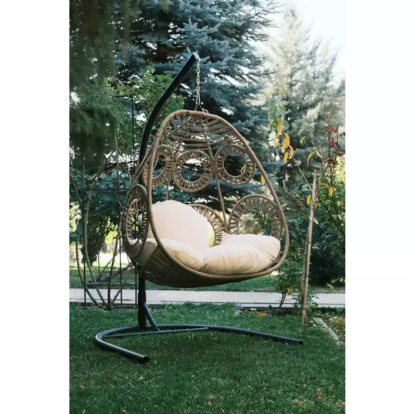 Leagan de gradina suspendat Asir Osna negru/bej picture - 6