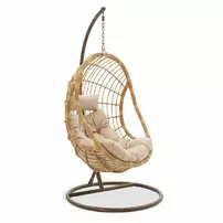Leagan de gradina suspendat Pakoworld Lacie metal panza bej