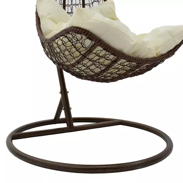 Leagan de gradina suspendat Pakoworld Soleil metal bej 103x83x200cm