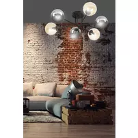 Lustra Emibig Brendi 6B negru/grafit/transparent picture - 4