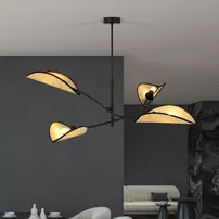 Lustra Emibig Lotus 4 negru/ratan