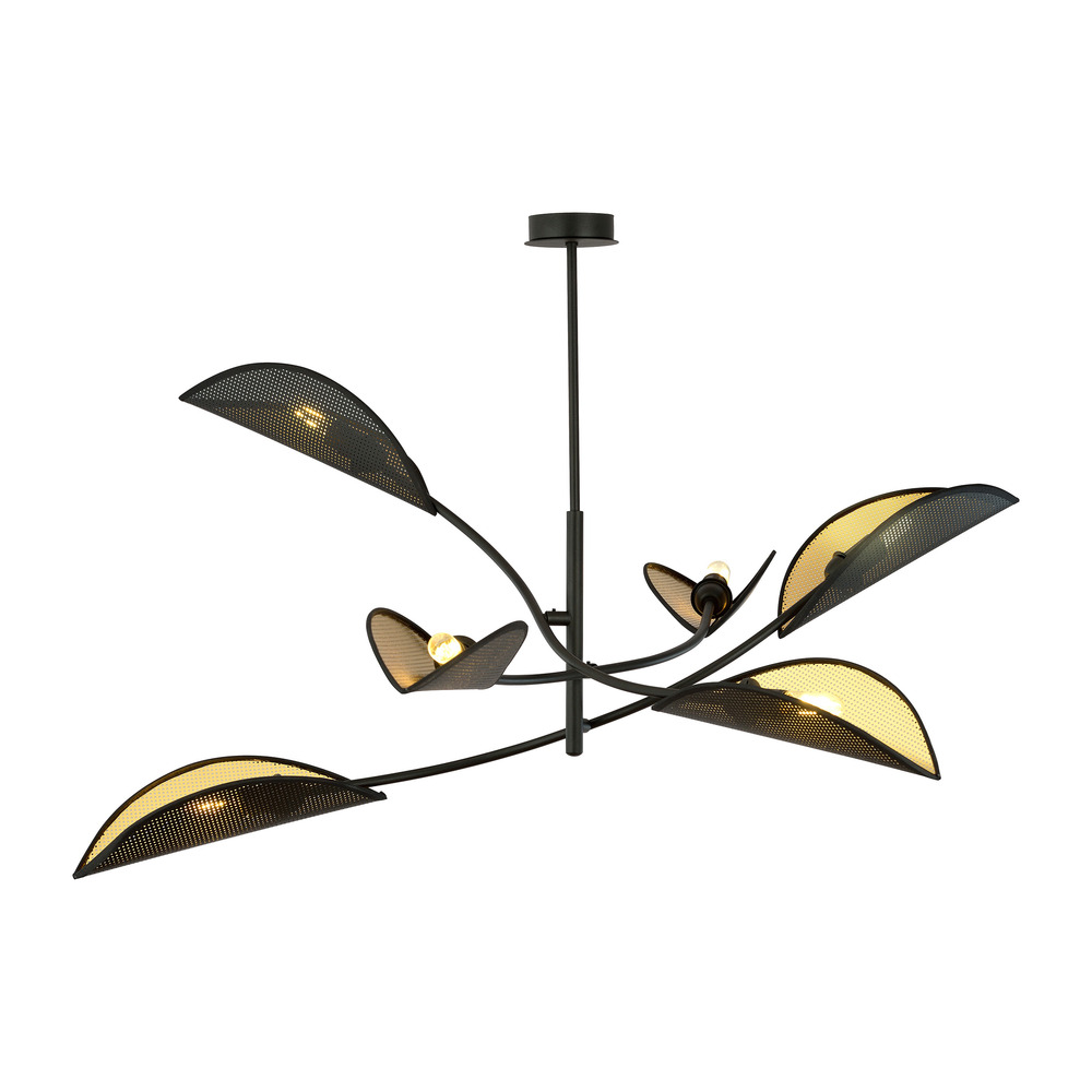 Lustra Emibig Lotus 6 negru/auriu