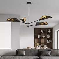 Lustra Emibig Vene 4 negru/auriu picture - 2