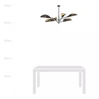 Lustra Emibig Vene 6 negru/auriu picture - 5