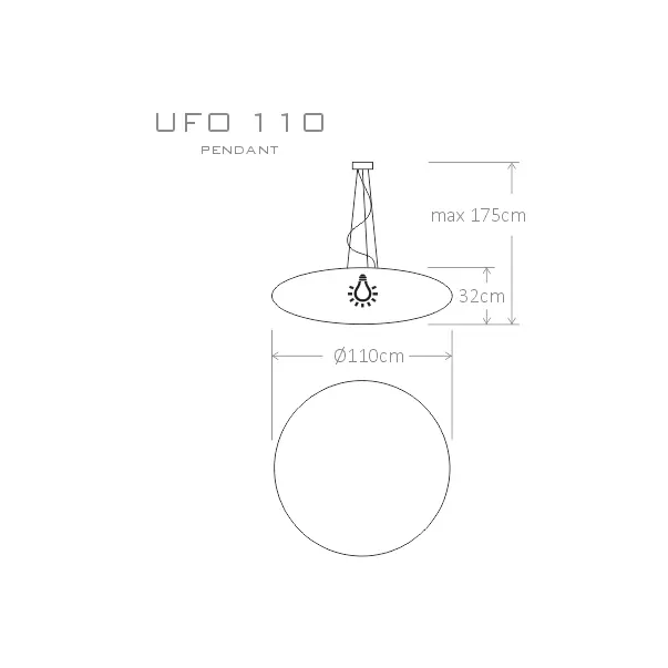 Lustra led Micante Ufo 110 3000K picture - 3
