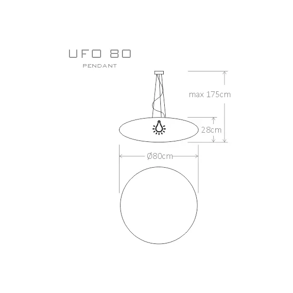 Lustra led Micante Ufo 80 3000K picture - 3