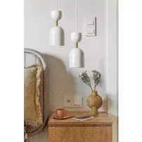 Lustra Ummo Supuru 2 alb/auriu