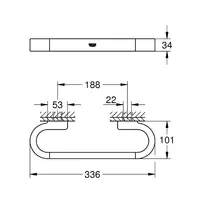 Maner de sustinere Grohe Selection 34 cm auriu lucios Cool Sunrise picture - 3