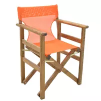 Set de gradina Pakoworld Retto lemn masiv de nuc 5 piese portocaliu