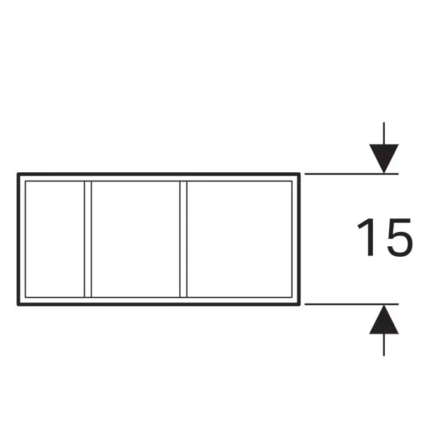 Modul de sertar Geberit Xeno2 divizare H inaltime 7 cm gri picture - 2