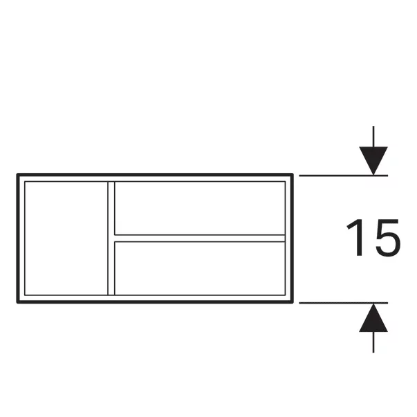 Modul de sertar Geberit Xeno2 divizare T inaltime 7 cm gri picture - 1