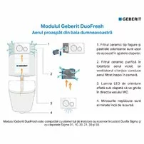 Kit Geberit DuoFresh cu declansare automata cromat pentru rezervor incastrat Sigma 8 cm picture - 3