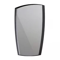Oglinda asimetrica Oristo Louis 50 cm negru lucios