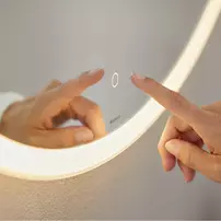 Oglinda cu iluminare LED Geberit Option Round 50 cm aluminiu picture - 3