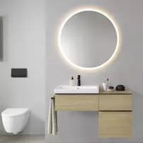 Oglinda cu iluminare LED Geberit Option Round 60 cm aluminiu picture - 2
