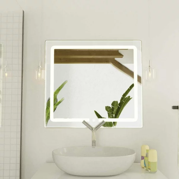 Oglinda cu iluminare LED Massi Marama 60x60 cm crom picture - 5