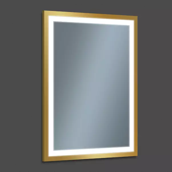 Oglinda reversibila cu iluminare Led Venti Luxled auriu 60 cm x 80 cm picture - 3